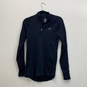 100% wool LL Bean half zip pullover